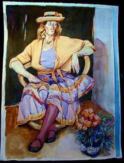 Peasant with Lillies