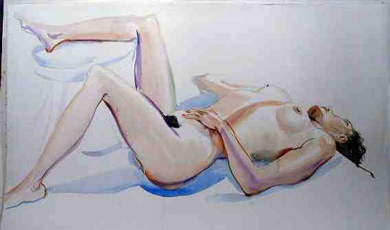 Reclining Black Haired Nude